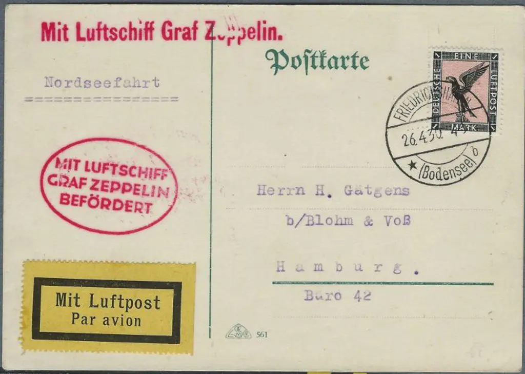 Zeppelin 1930 (26th April) North Sea "Graf ... Image 1++