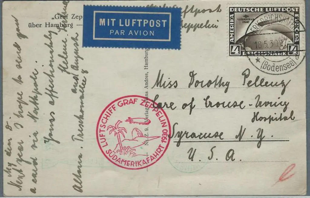 Zeppelin 1930 (18th May) South America Zeppelin ... Image 1++