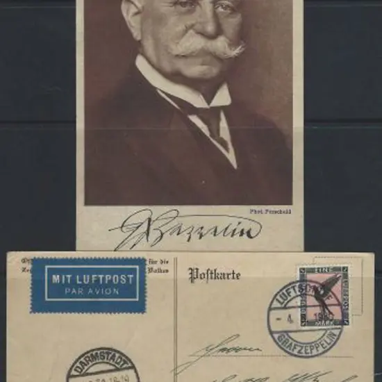 Zeppelin 1930 (4th Aug) Count von Zeppelin sepia ...