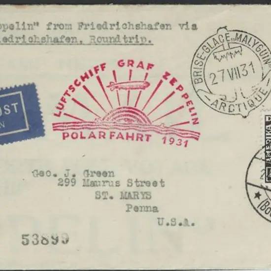 Zeppelin 1931 (24th July) Arctic to ...