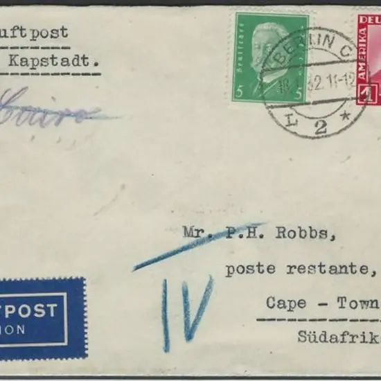 Zeppelin 1932 (18th Jan) First Flight London to ...