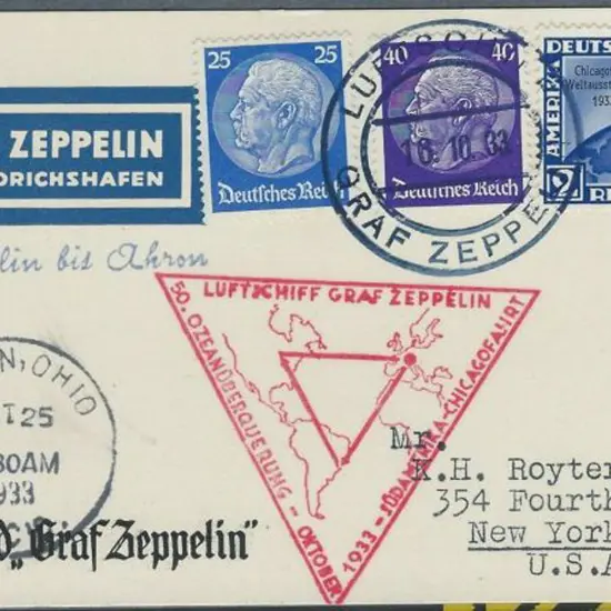 Zeppelin 1933 (16th Oct) Chicago Exhibition 2mk ...
