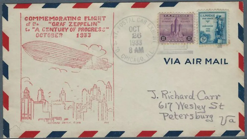 Zeppelin 1933 (26th Oct) Chicago to Petersburg ... Image 1++