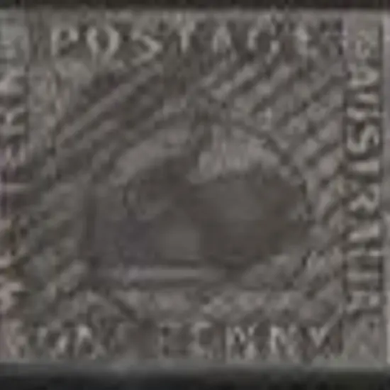 1854 1d black with double tailed swan variety (R ...