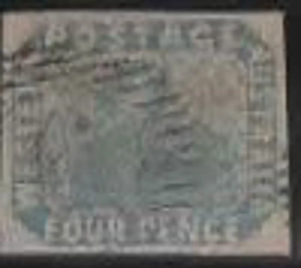1854 4d pale blue swan fine used with 15 bar 6 ... Image 1++