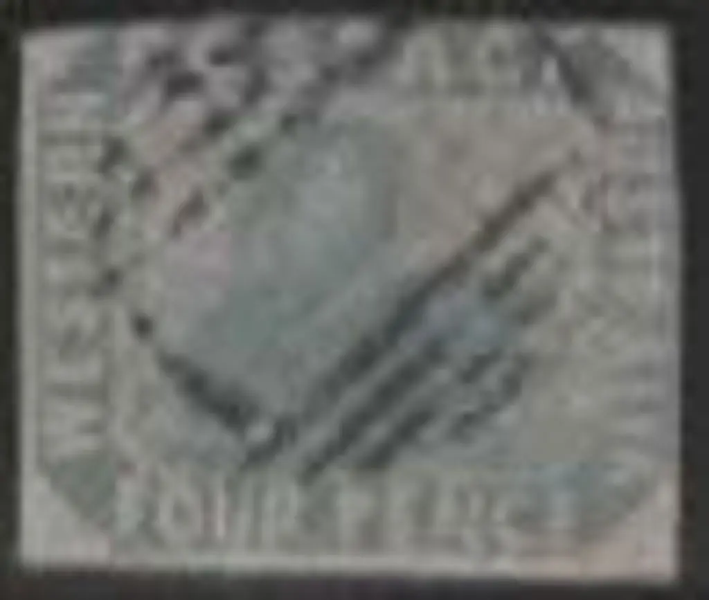 1854 4d pale blue swan with "no outer line above ... Image 1++