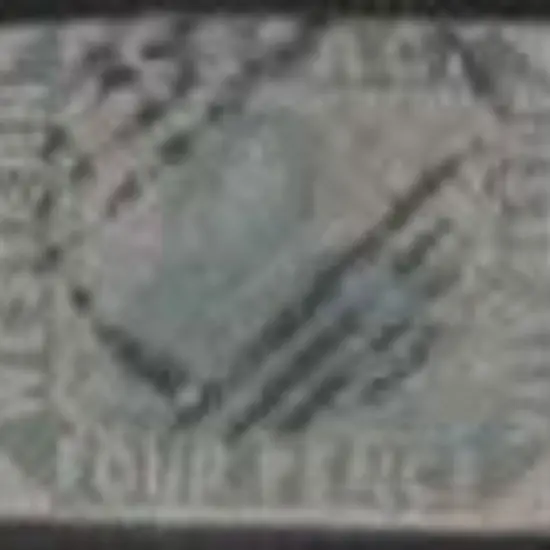 1854 4d pale blue swan with "no outer line above ...