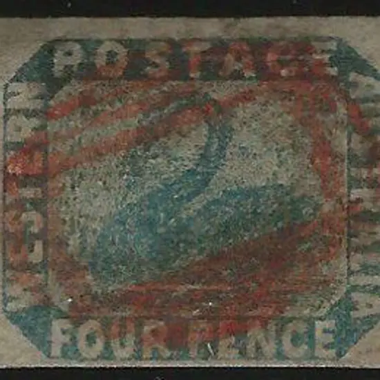 1854 4d blue swan good to fine used by void grid ...