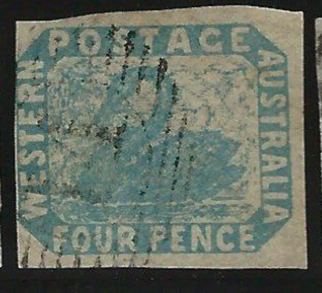 1854 4d blue swan fine used with light BN 11. 3 ... Image 1++