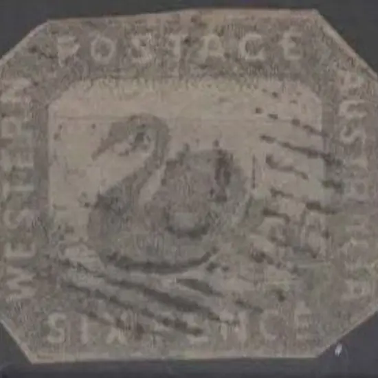 1857 6d grey-black swan fine used with light 15 ...