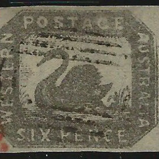 1857 6d grey-black Hillman litho with 3 clear ...