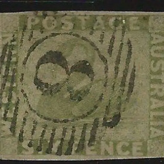 1860/64 6d deep sage-green good to fine used with ...