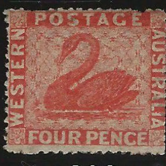 1861 4d vermilion swan, intermediate perf. 14-16, ...
