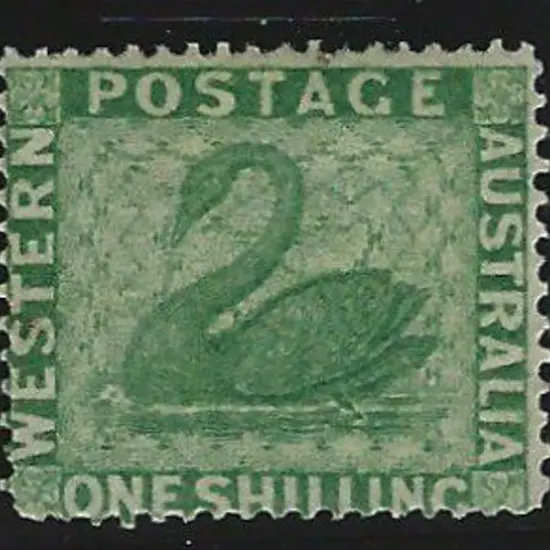1861 1/- yellow-green, clean-cut perf. 14-16. ...