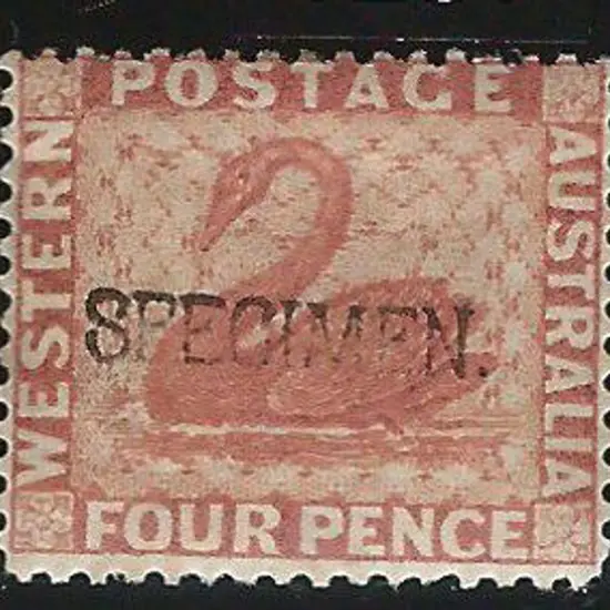1888 4d chestnut swan, perf. 14, wmk Crown with ...