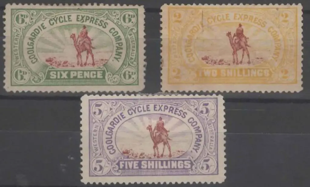 1893 6d, 2/- & 5/- Coolgardie Cycle Express ... Image 1++