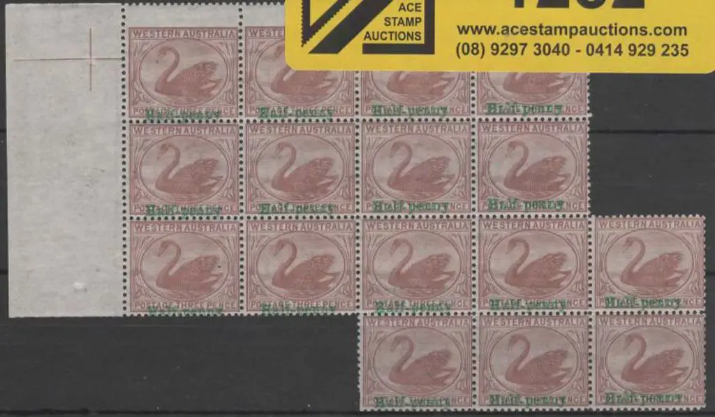 1895 3d cinnamon ovptd "Halfpenny" in irregular ... Image 1++