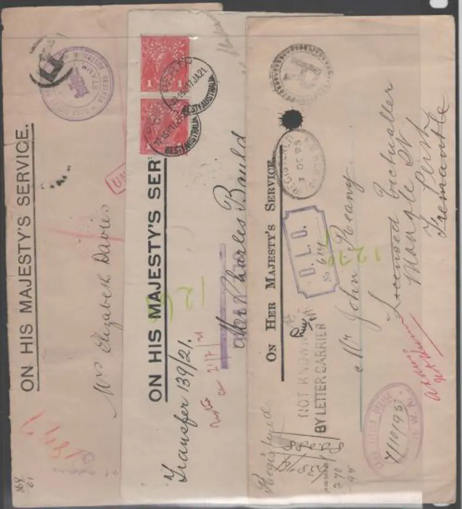 1895-1921 OHMS long covers returned unclaimed to ... Image 1++