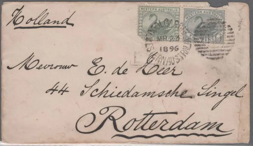 1896 (23rd March) cover to Rotterdam bearing ½d ... Image 1++