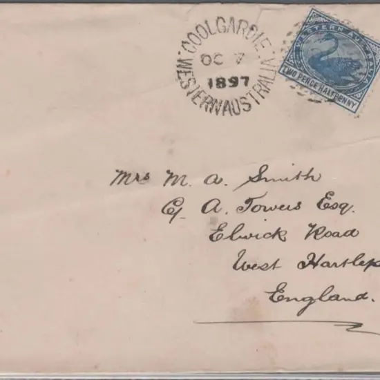 1897 (7th Oct) Coolgardie duplex Dx Po-G in NIL ...