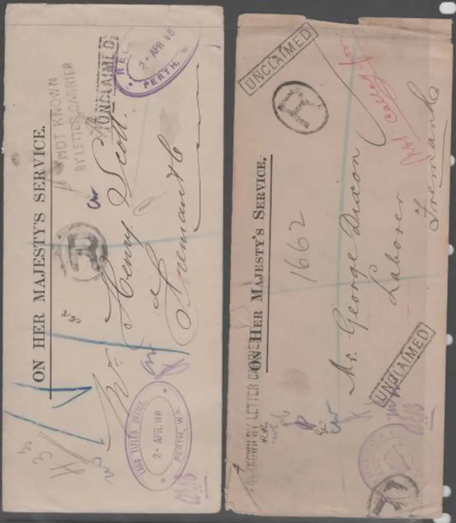 1898 (2nd Apr) Land Titles Office Frank Stamps on ... Image 1++