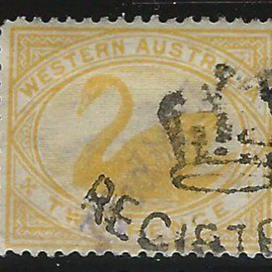 1899 2d yellow swan with "Medical" ovpt & Crown ...