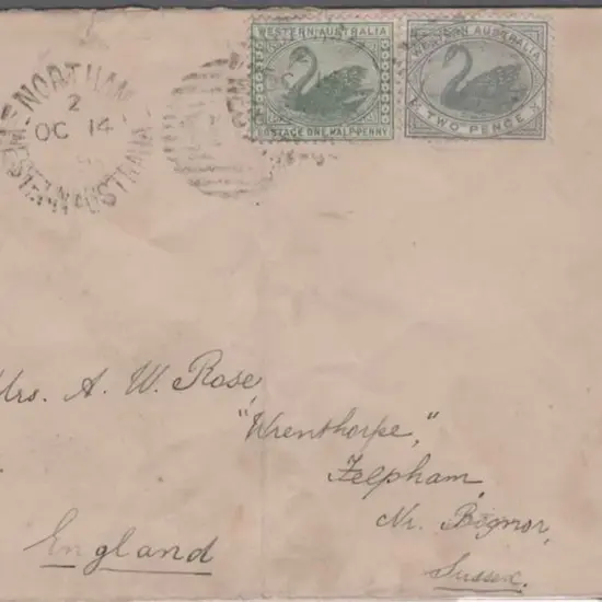 1899 (14th Oct) Northam duplex DxPO in NIL (1) ...