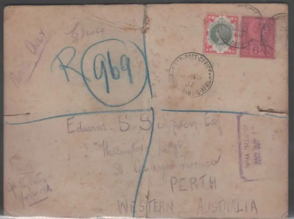 1902 (13th March) incoming registered Boer War ... Image 1++