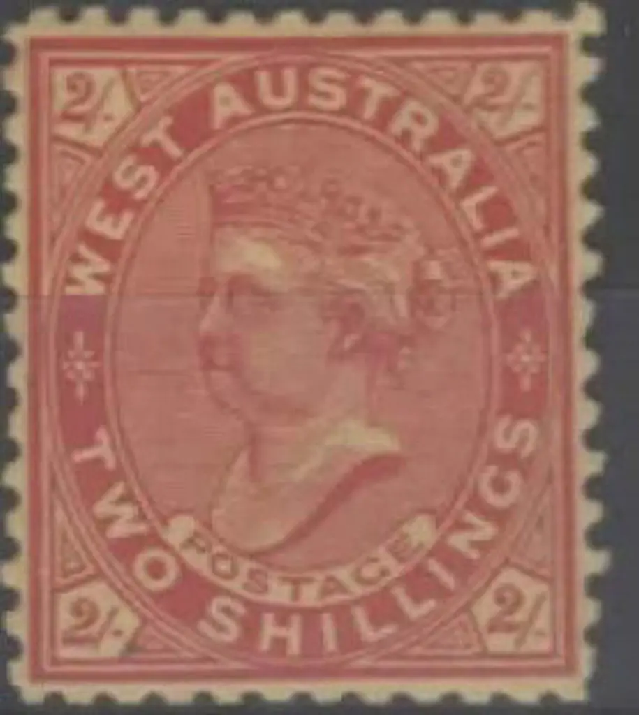 1902 2/- bright red on yellow QV, perf. 11 with V ... Image 1++