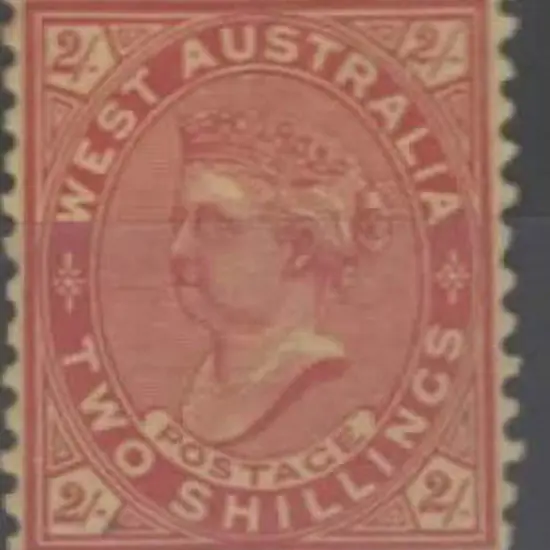 1902 2/- bright red on yellow QV, perf. 11 with V ...
