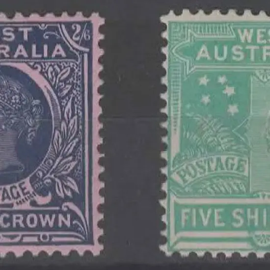 1902/12 2/6d deep blue on rose & 5/- ...