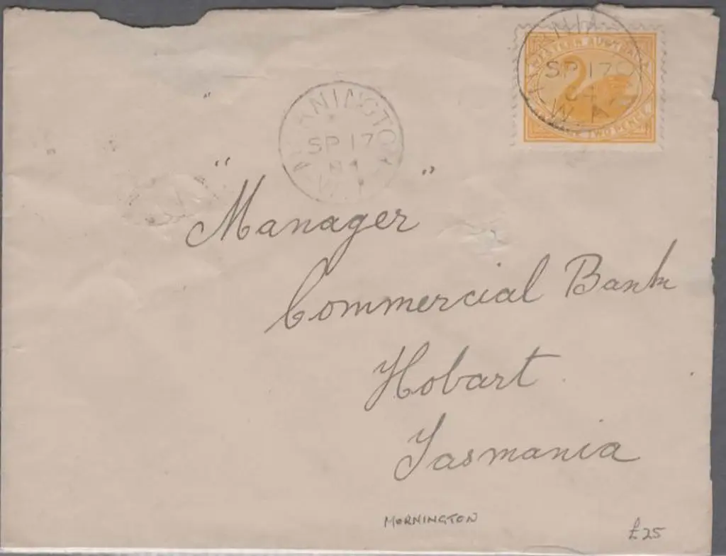 1904 (17th Sept) Mornington 3b (2) crisp cds tying ... Image 1++
