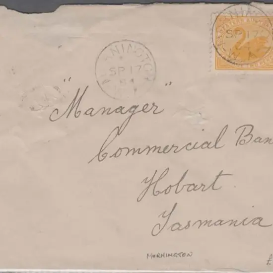 1904 (17th Sept) Mornington 3b (2) crisp cds tying ...