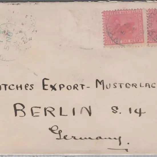 1904 (5th Nov) 1d swan pair on cover tied by ...