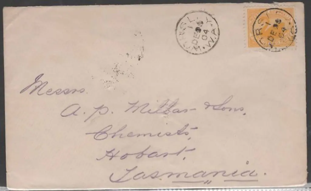 1904 (28th Dec) Two full strikes of Worsley 3b in ... Image 1++