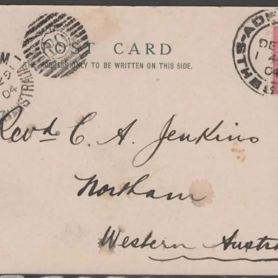 1904 (29th Dec) "Cataract Gorge, Launceston" b&w ...