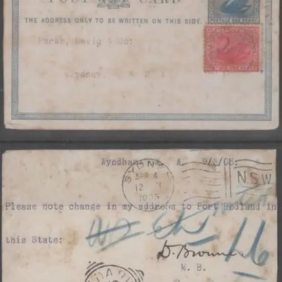 1905 (10th Mar) 1d swan with "Medical" overprint ...