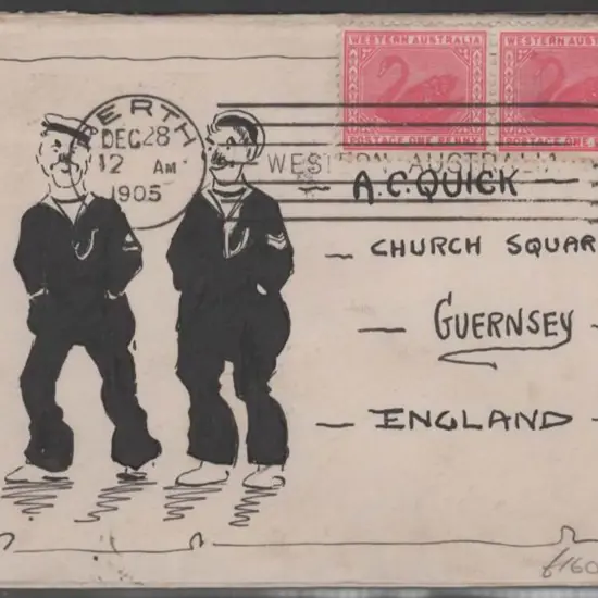 1905 (28th Dec) Leo Quick unsigned illustrated ...