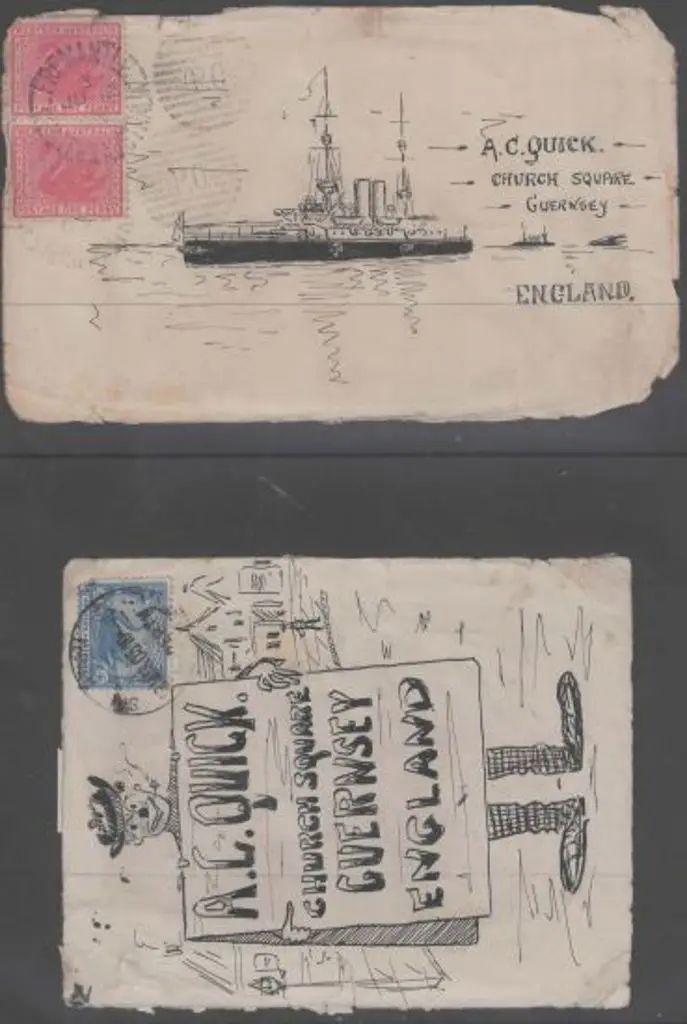 1905/10 Leo Quick unsigned pen & ink illustrated ... Image 1++