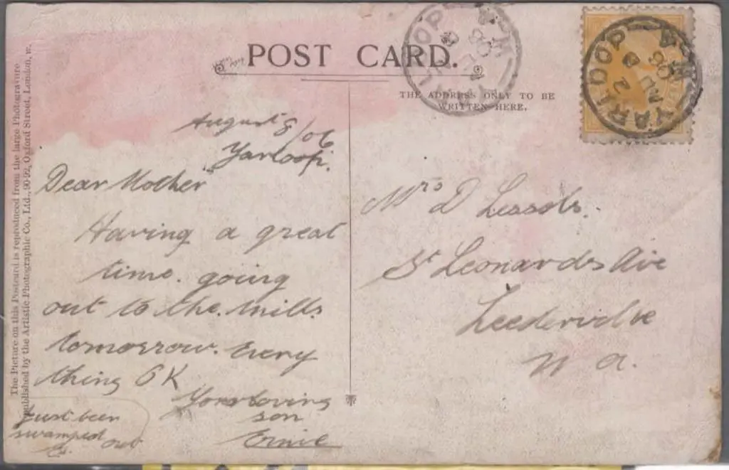 1906 (8th Aug) "A Sussex Lane" b&w English ... Image 1++