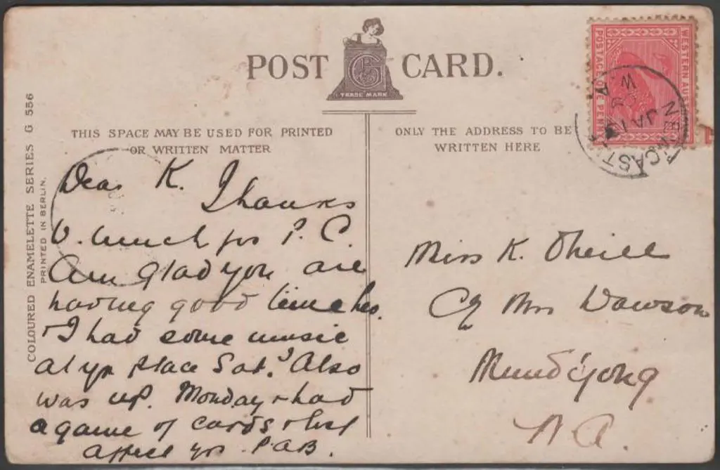 1909 (13th Jan) Newcastle 3b (2) cds on 1d swan on ... Image 1++