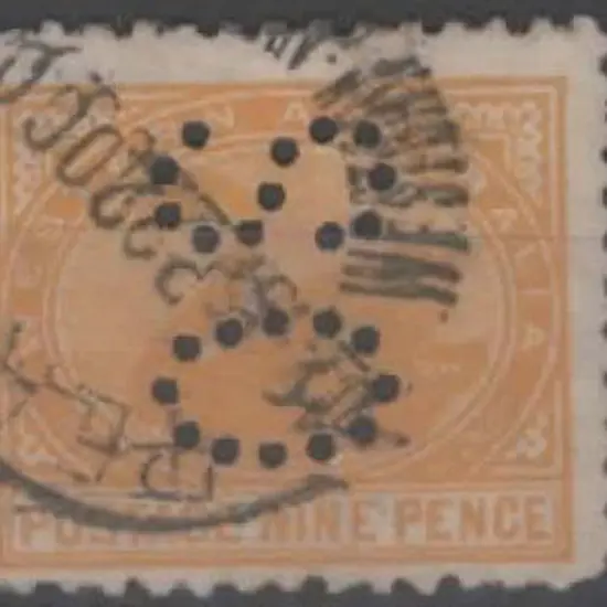 1912 9d orange-yellow swan, Crown over A wmk, ...