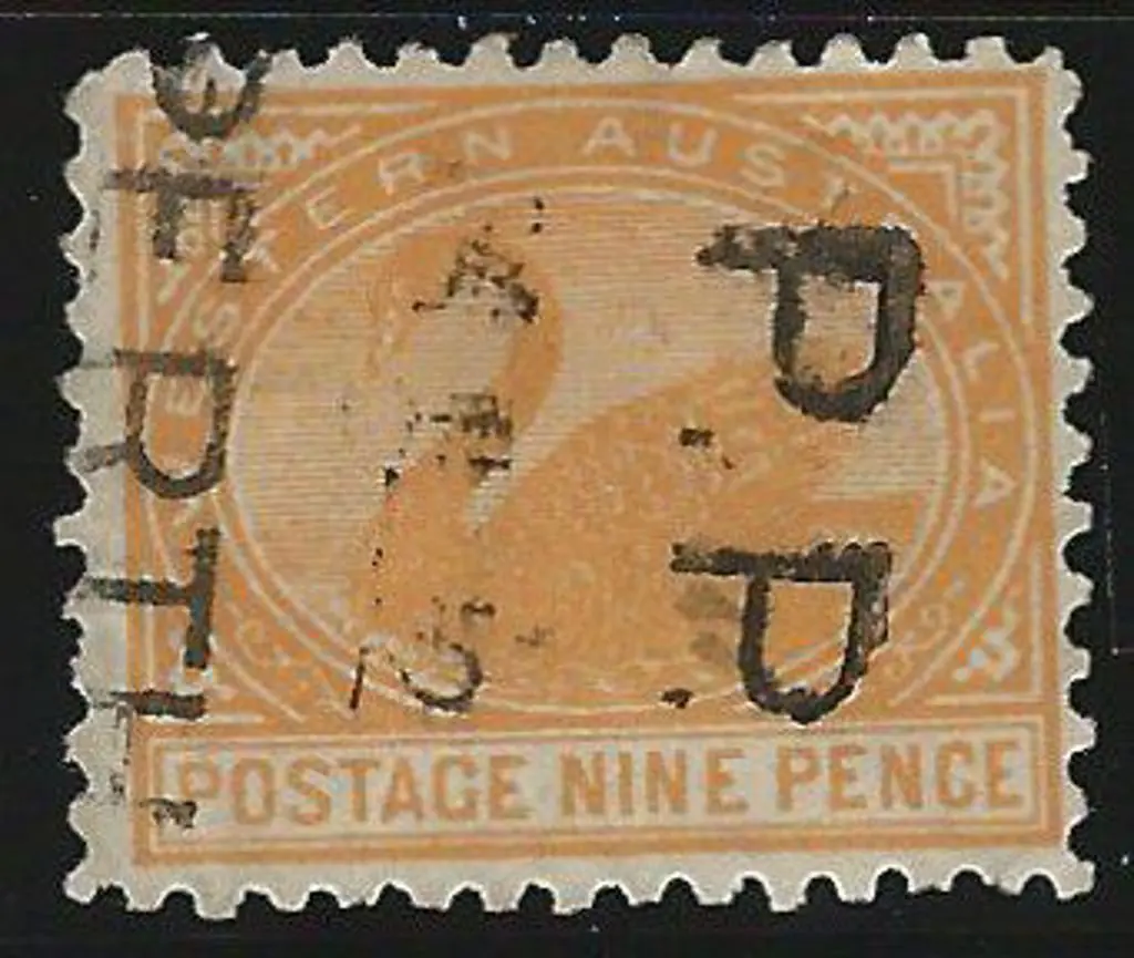 1912 9d yellow-orange Swan, perf. 11 with crown A ... Image 1++