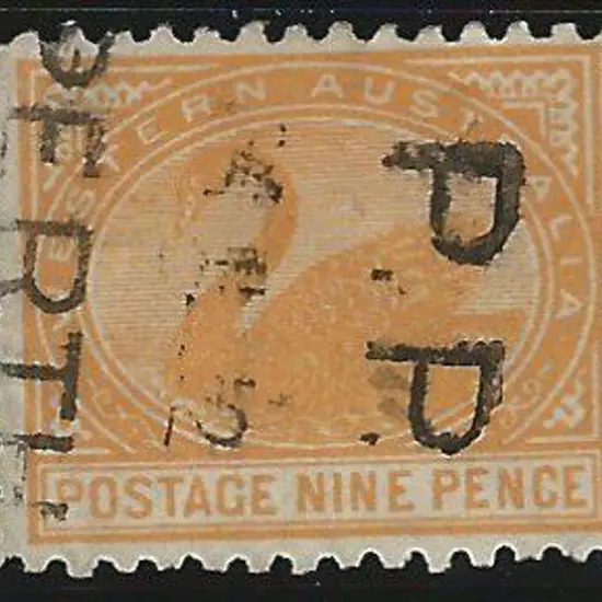 1912 9d yellow-orange Swan, perf. 11 with crown A ...