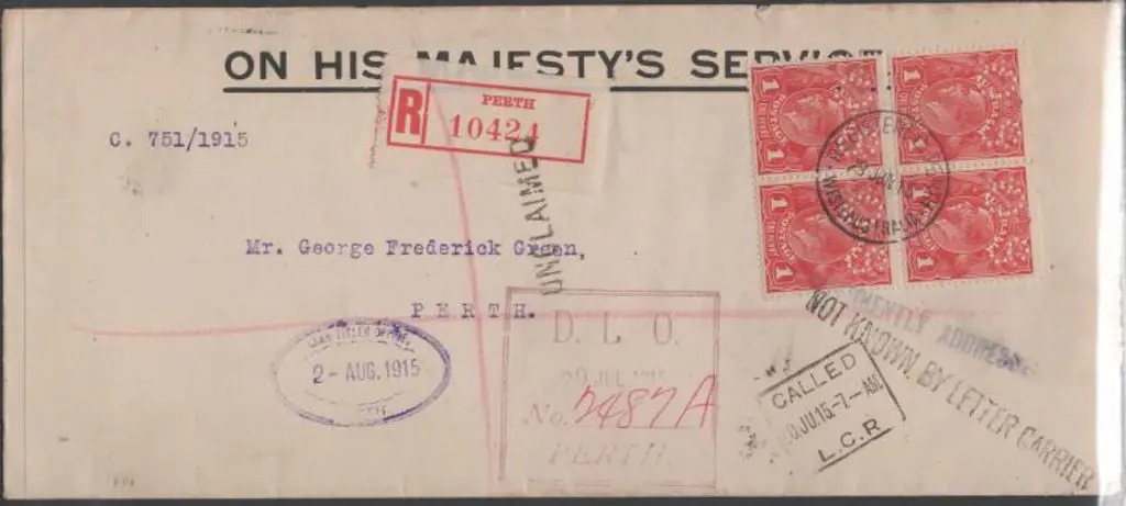 1915 (29th June) Registered OHMS Land Titles ... Image 1++