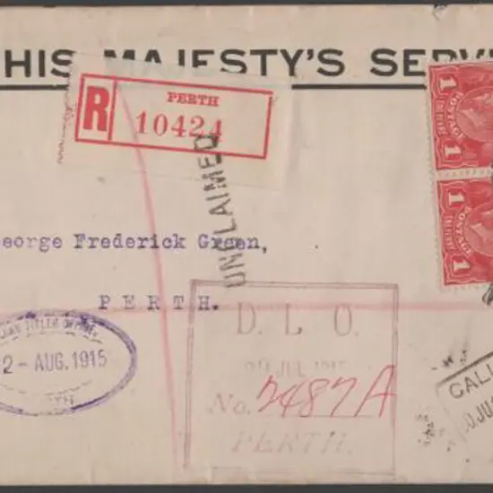 1915 (29th June) Registered OHMS Land Titles ...