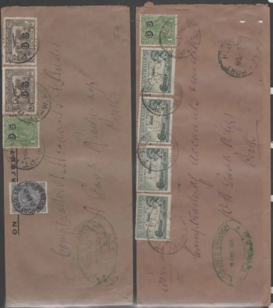 1933 & 1935 OHMS covers from accounts branch of ... Image 1++