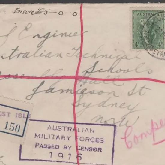 1942 (29th Oct) Censored & registered cover from ...
