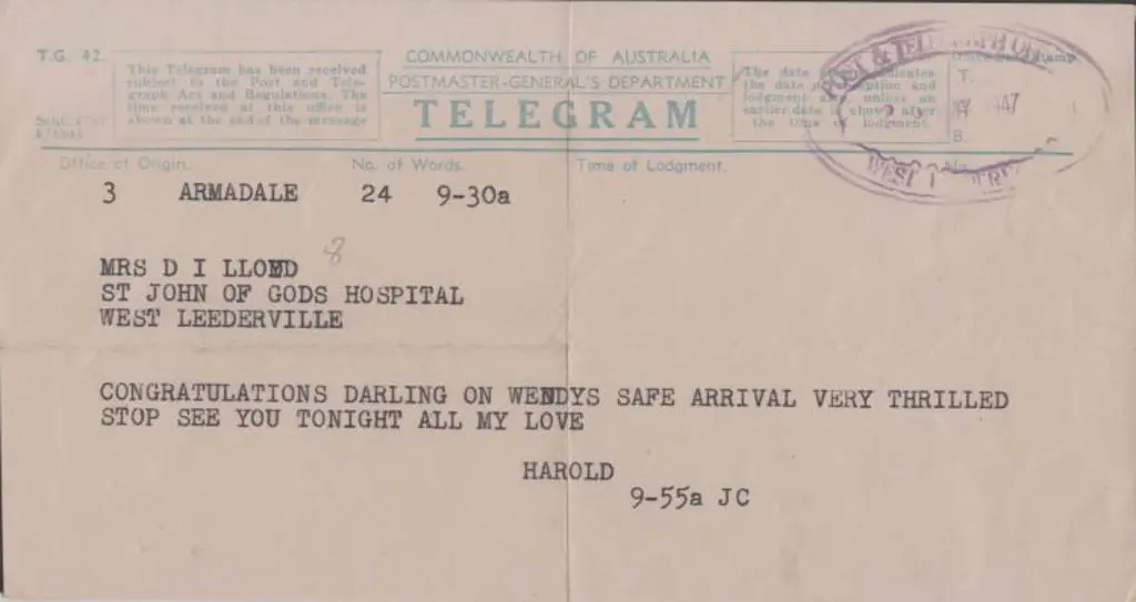 1947 (26th May) Telegram with Post & Telegraph ... Image 1++
