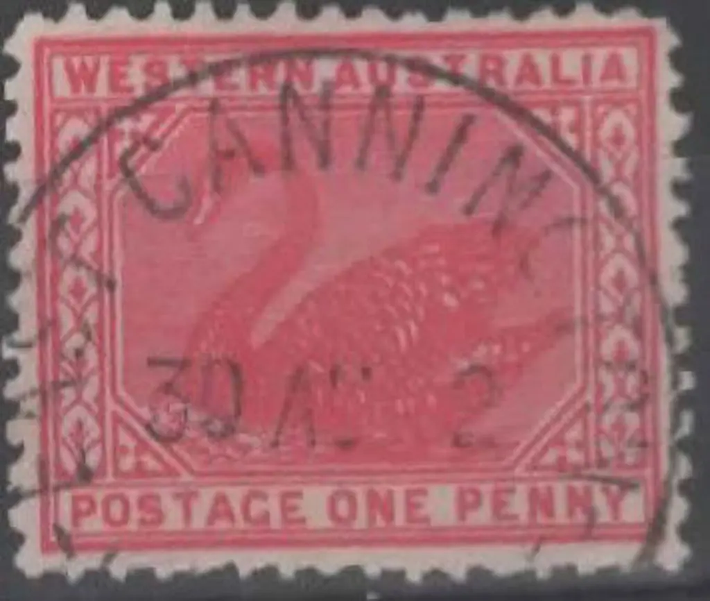 East Cannington B27 cancel on 1d red swan dated 30 ... Image 1++